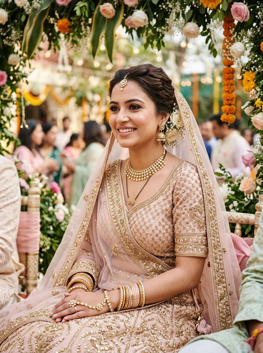 Indian Bride with Soft Glam Makeup